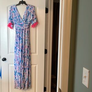 Lilly Pulitzer parigi maxi dress reel nauti size xs